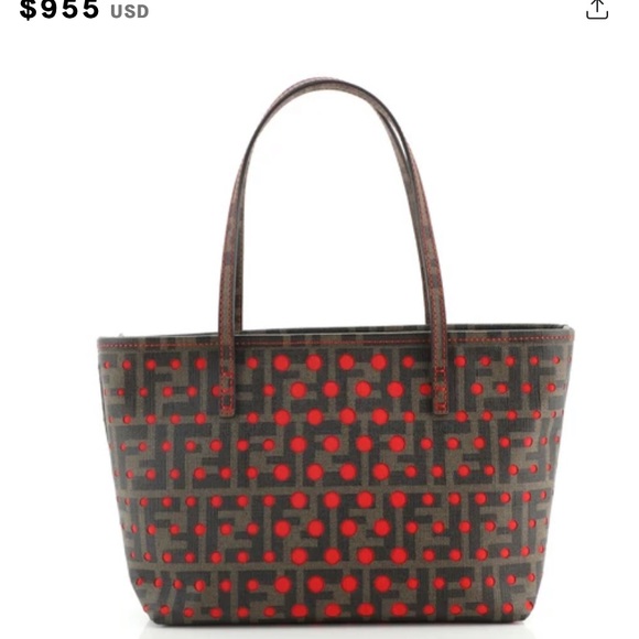 FENDI Perforated Zucca Spalmati Roll Large ToteBag - Picture 3 of 15